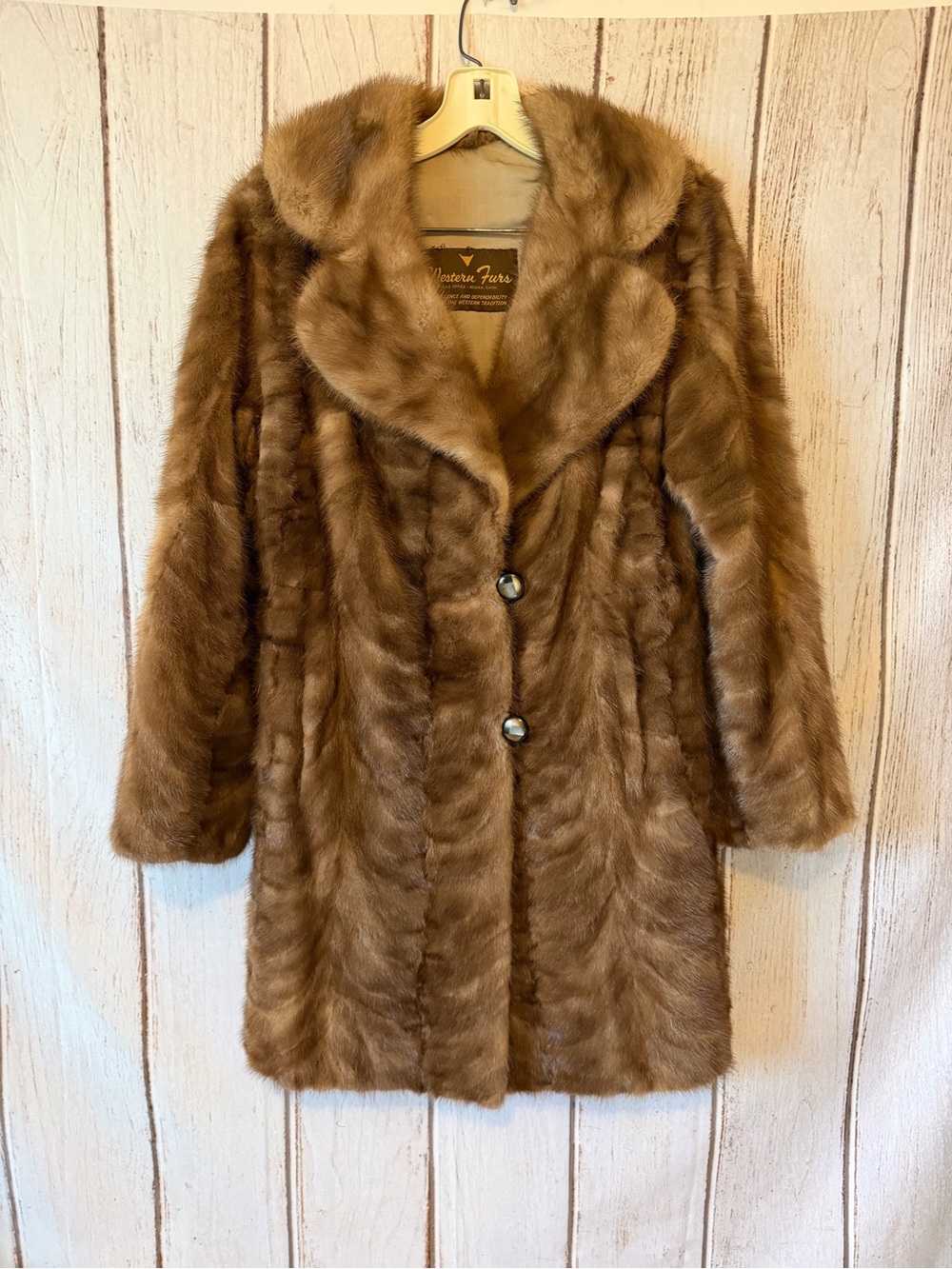 Vintage Western Furs Brown Mink Fur Coat